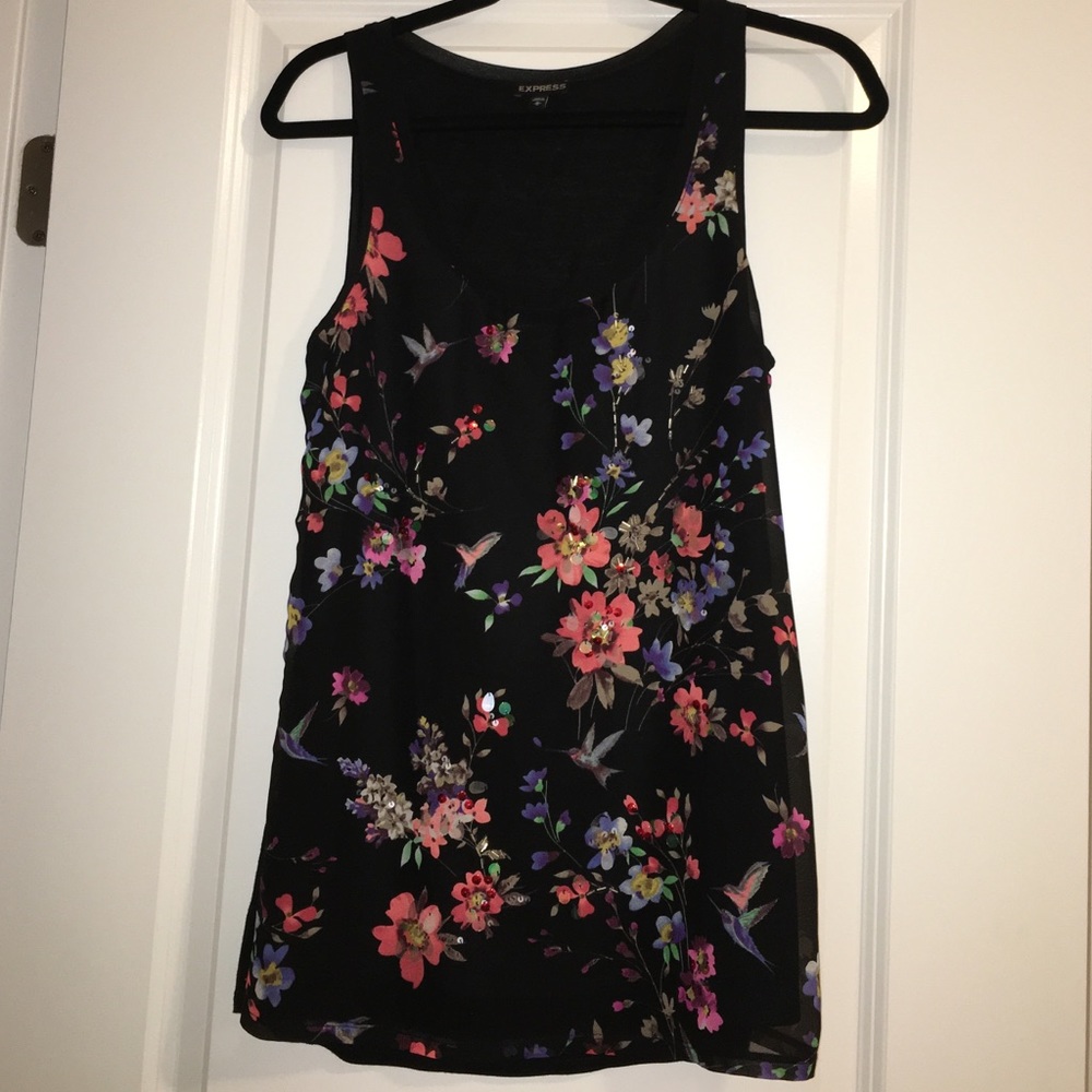 Express floral dressy top